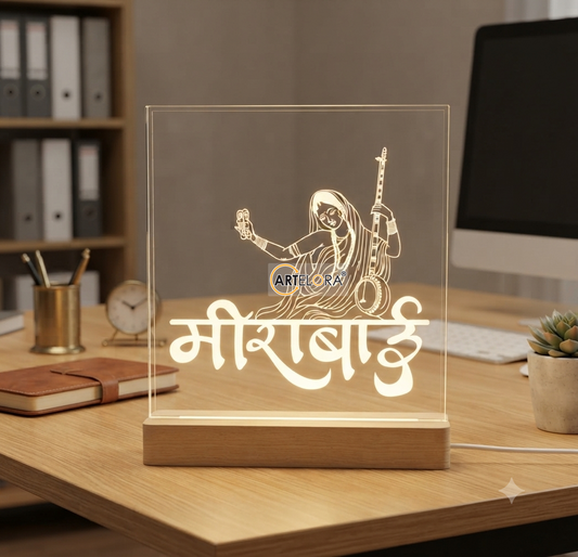 Meera Baai (Mirabai) Laser Engraving Design
