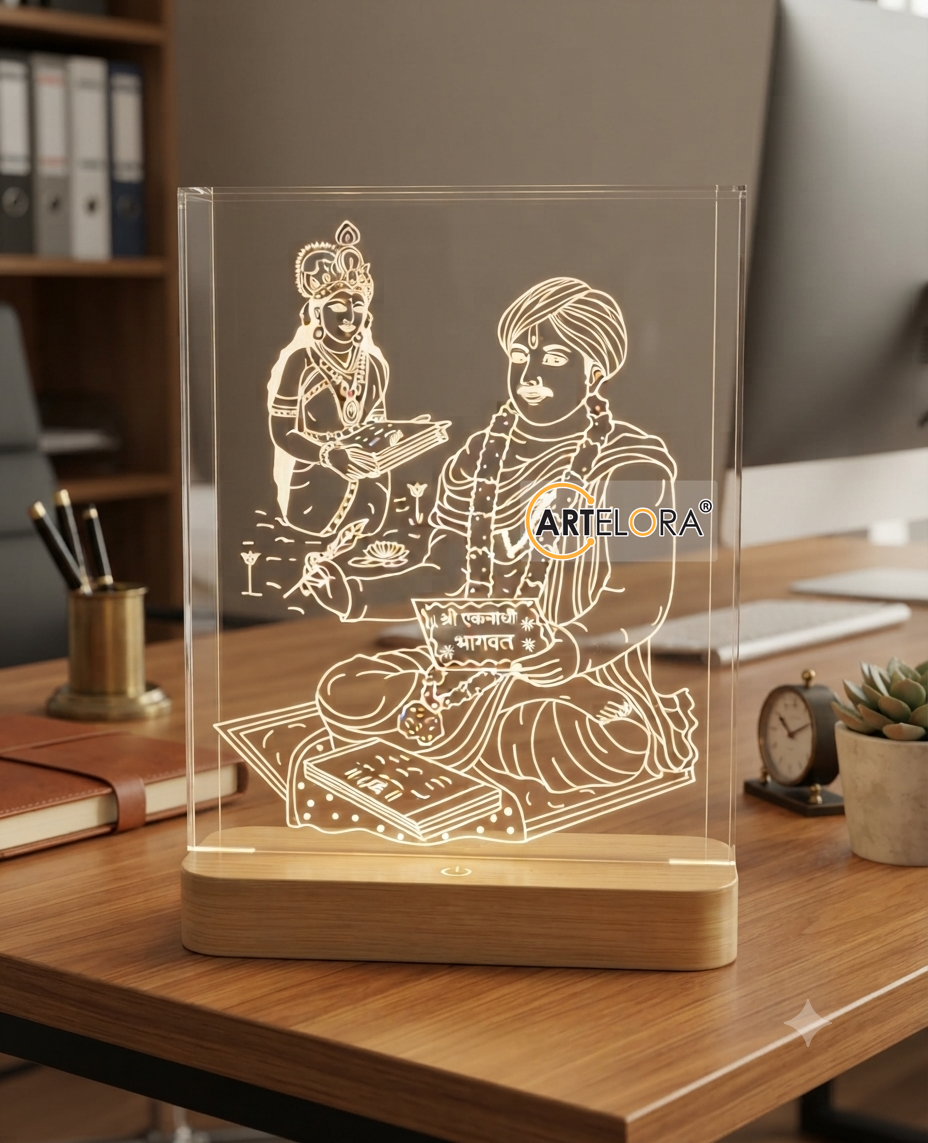 Shri Eknath Maharaj Charita Laser Engraving Design
