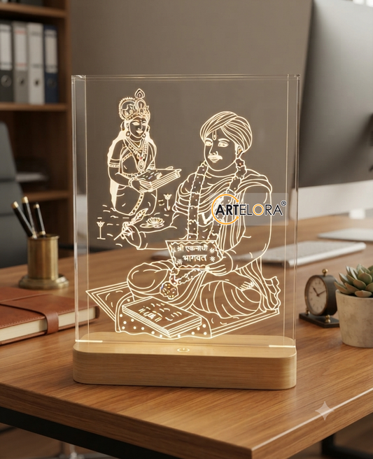 Shri Eknath Maharaj Charita Laser Engraving Design