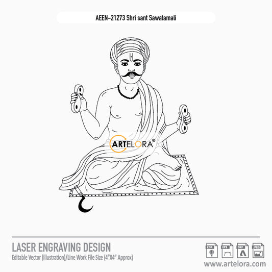 Shri sant Sawatamali Laser Engraving Design