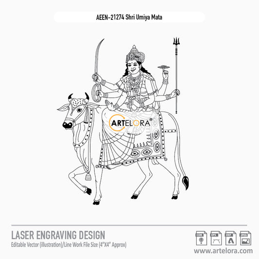 Shri Umiya Mata Laser Engraving Design