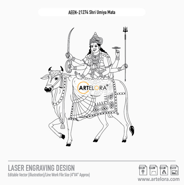 Shri Umiya Mata Laser Engraving Design – ArtElora