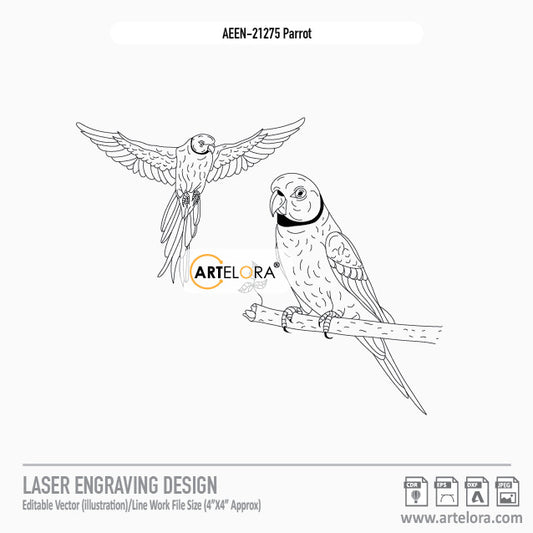 Parrot Laser Engraving Design