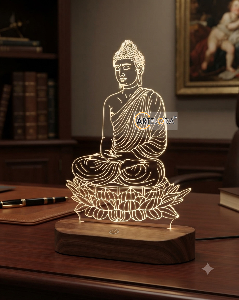 Laser Engraving Design Gautam Buddha