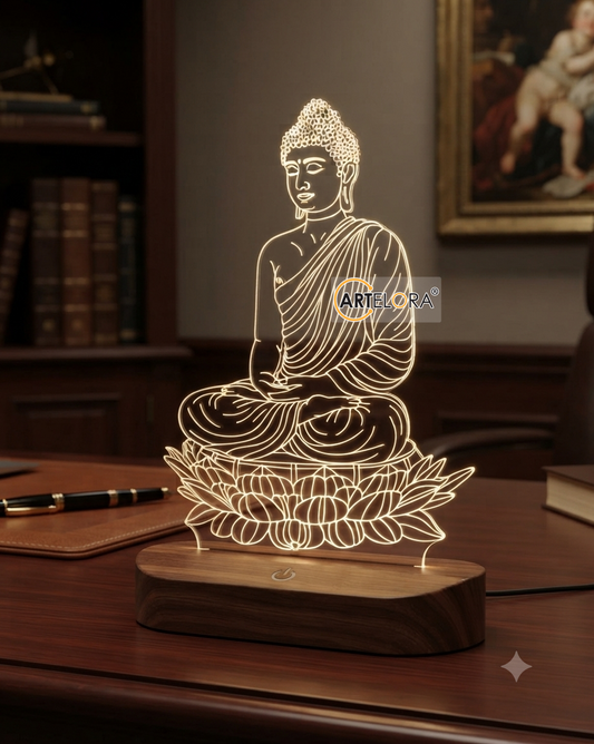 Laser Engraving Design Gautam Buddha