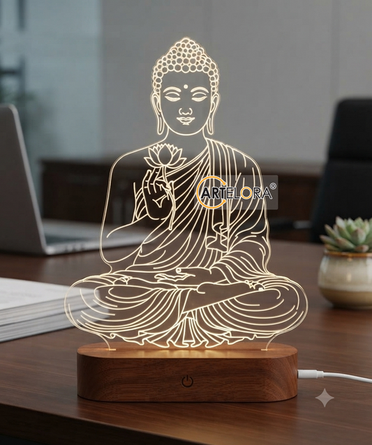 Laser Engraving Design Gautam Buddha