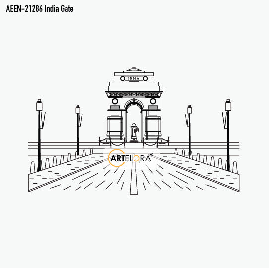 Laser Engraving Design India Gate