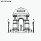 Laser Engraving Design India Gate