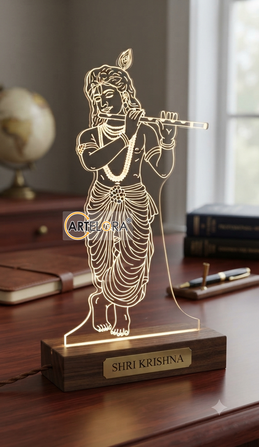 Laser Engraving Design Shri Krishna