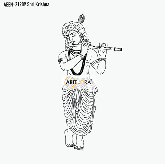 Laser Engraving Design Shri Krishna