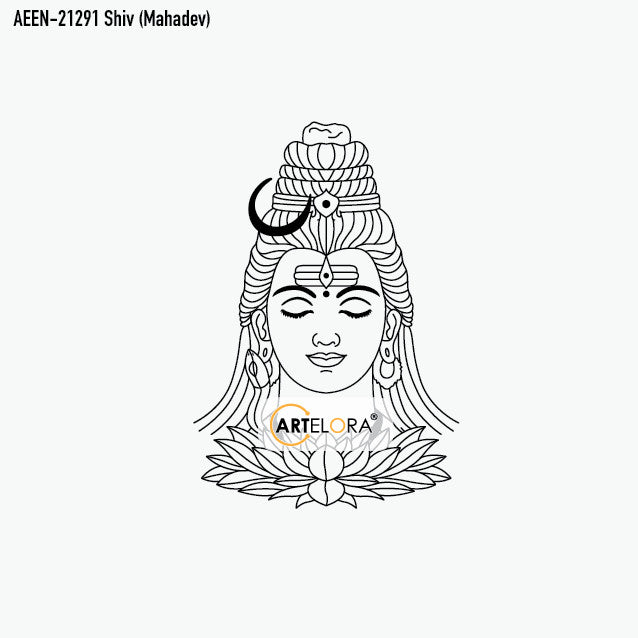 Laser Engraving Design Shiv (Mahadev)
