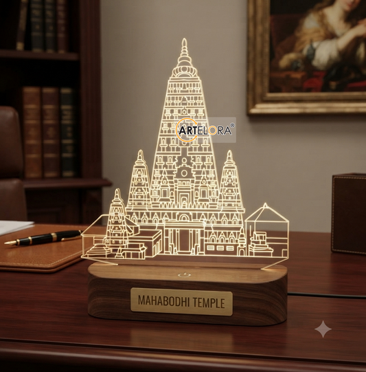 Laser Engraving Design Mahabodhi Temple