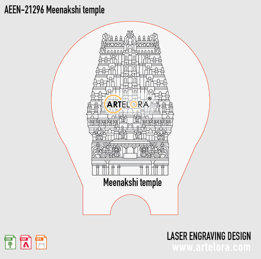 Laser Engraving Design Meenakshi temple