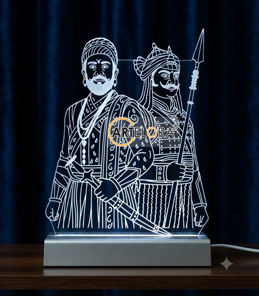 Laser Engraving Design Shivaji Maharaj & Maharana Pratap