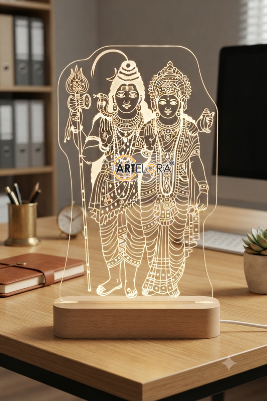 Laser Engraving Shiva Parvati
