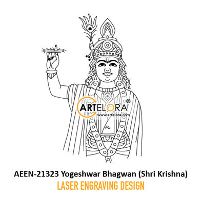 Laser Engraving Yogeshwar Bhagwan (Shri Krishna)