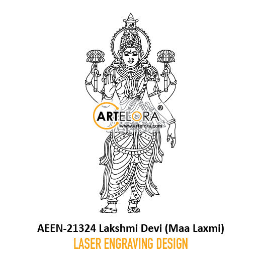 Laser Engraving Lakshmi Devi (Maa Laxmi)