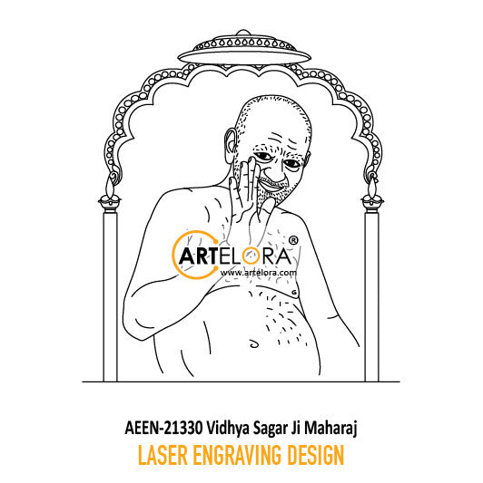 Laser Engraving Vidya Sagar Ji Maharaj