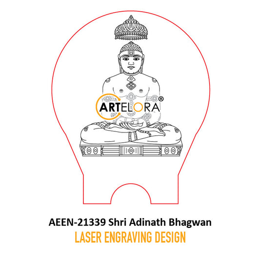 Laser Engraving Shri Adinath Bhagwan