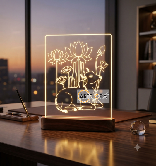 Laser Engraving Pichwai Cow