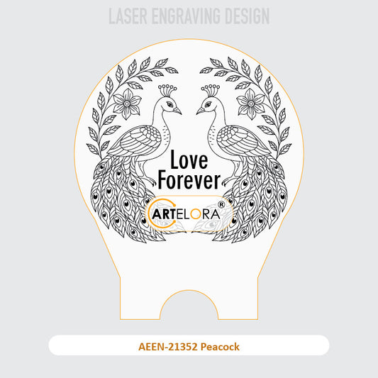 Laser Engraving Peacock