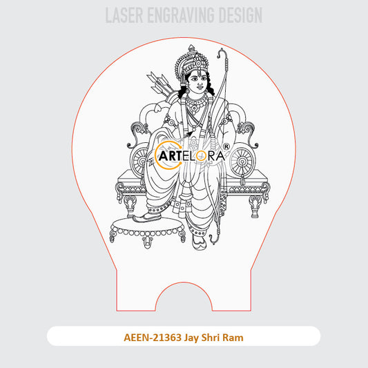 AEEN-21363 Jay Shri Ram Laser Engraving Design