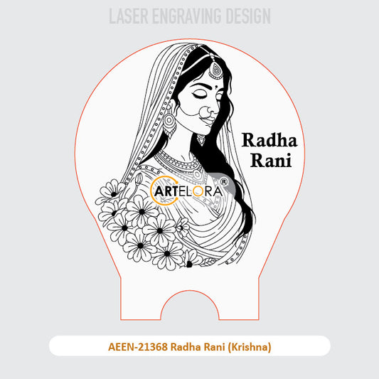AEEN-21368 Radha Rani (Krishna) Laser Engraving Design