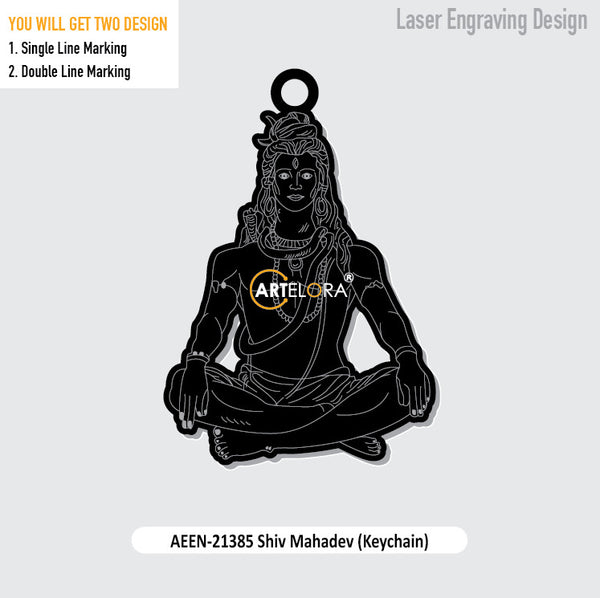 Shiv Mahadev (Keychain) Laser Engraving Design – ArtElora