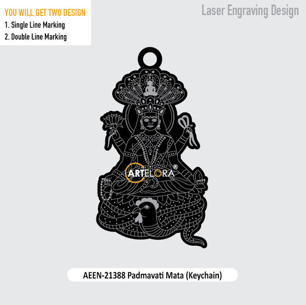 Padmavati Mata (Keychain) Laser Engraving Design – ArtElora
