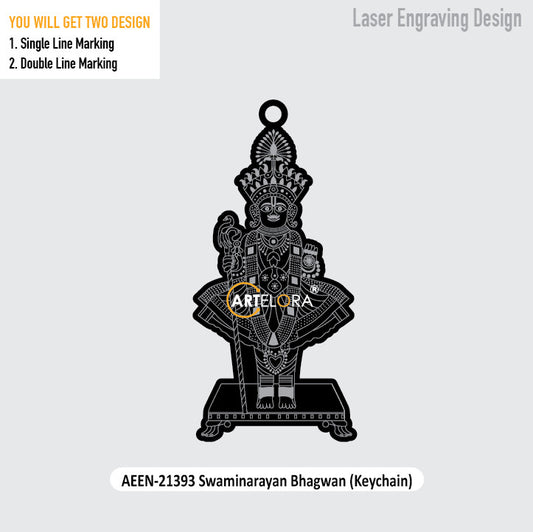 Swaminarayan Bhagwan (Keychain) Laser Engraving Design