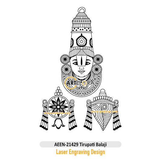 Tirupati Balaji Laser Engraving Design