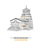 Kedarnath Temple Laser Engraving Design