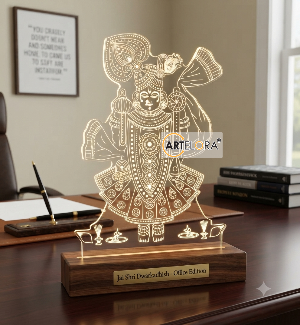 Laser Engraving Design Shri Dwarkadhish
