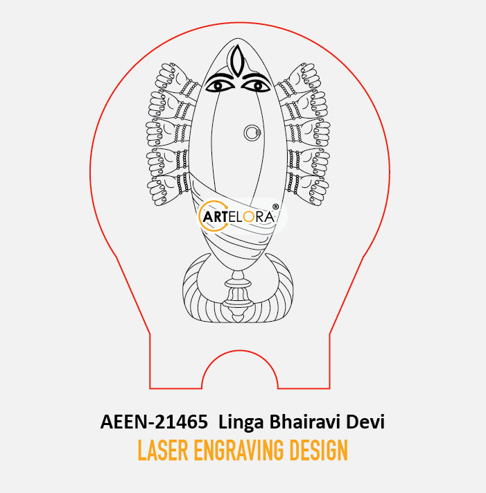 Laser Engraving Design Linga Bhairavi Devi