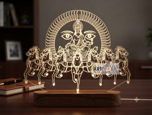 Laser Engraving Design Lord Surya Narayana