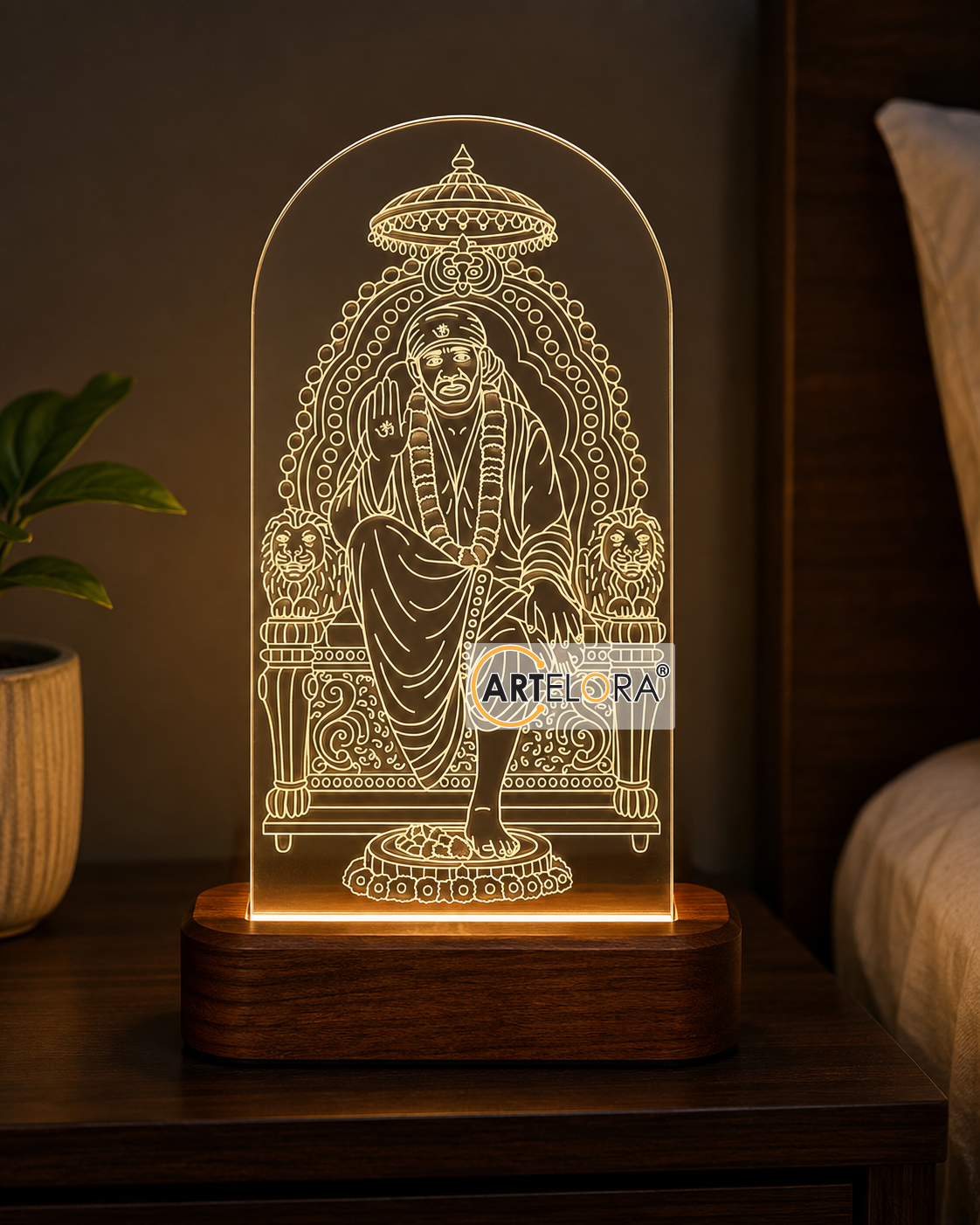 Laser Engraving Design Shri Sai Baba