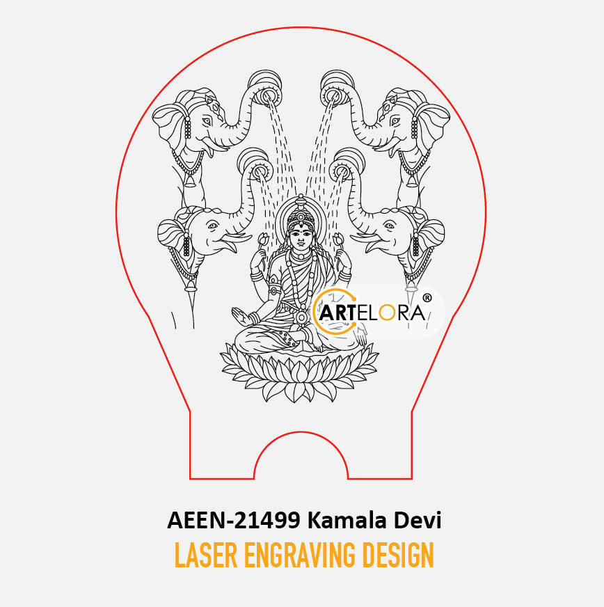 Laser Engraving Design Shri Kamala Devi