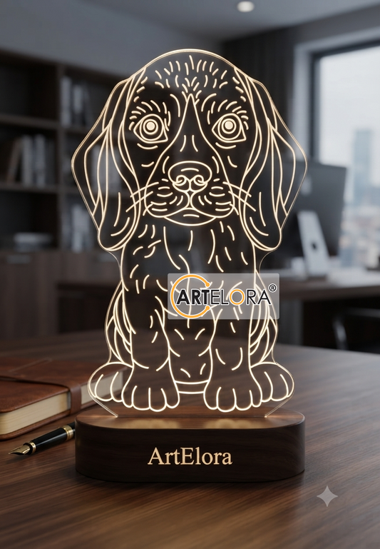 Laser Engraving Design Dog