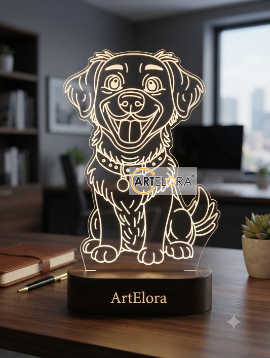Laser Engraving Design Dog