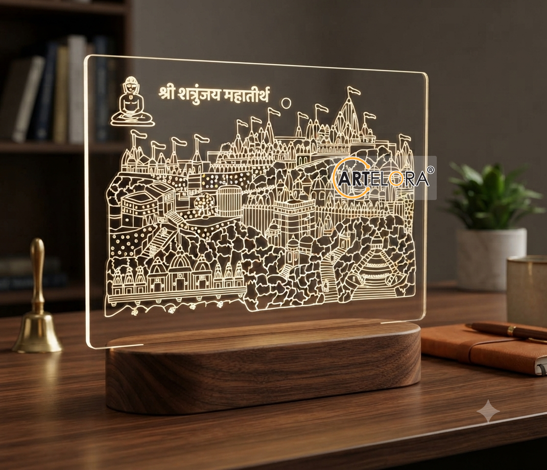 Laser Engraving Design Palitana Pat (Jain Shatrunjay Tirth)