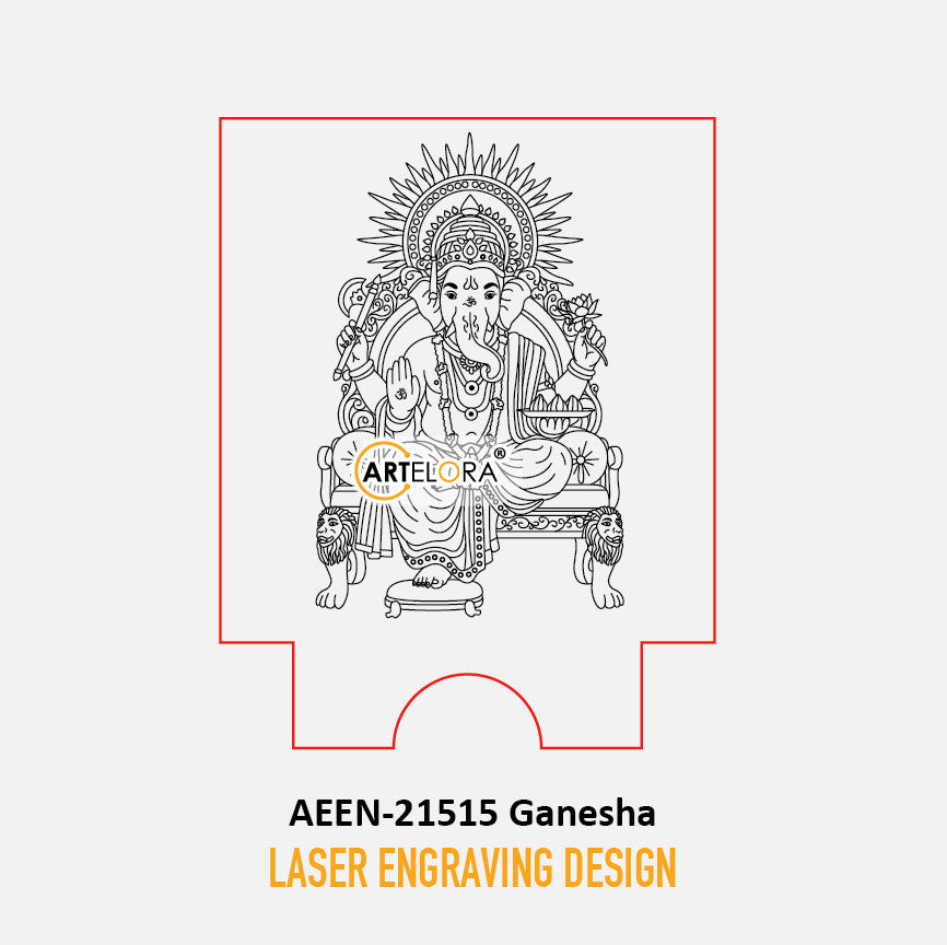 Laser Engraving Design Ganesha