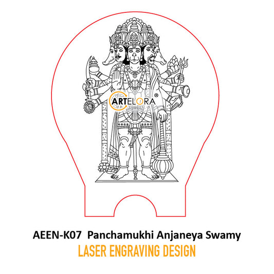 Laser Engraving Panchamukhi Anjaneya Swamy