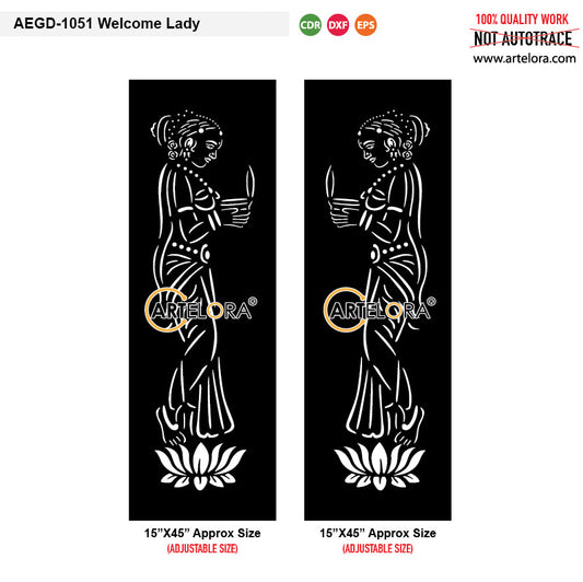 Welcome Lady Grill Design