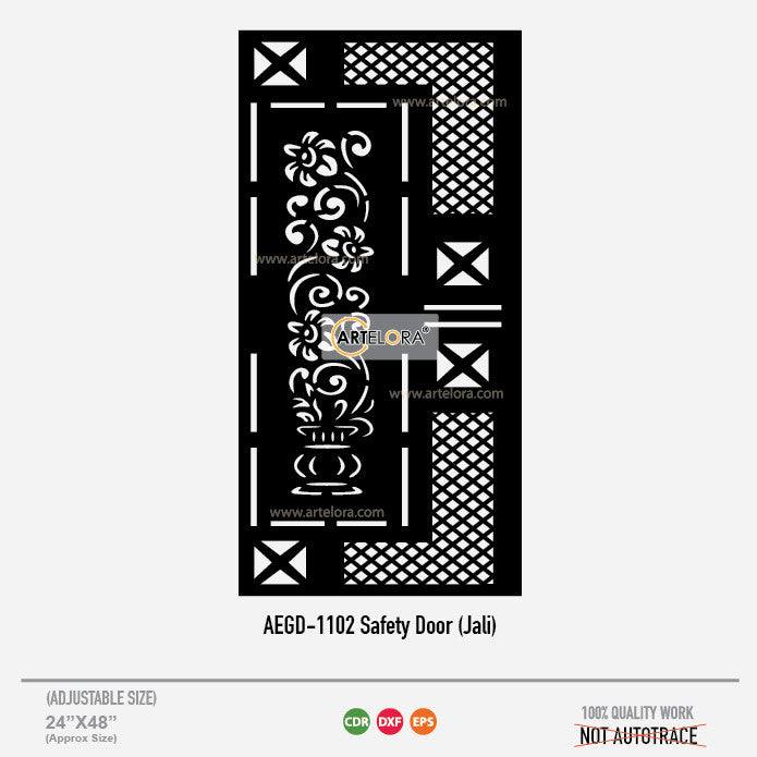 Grill Design Safety Door (Jali) Flower
