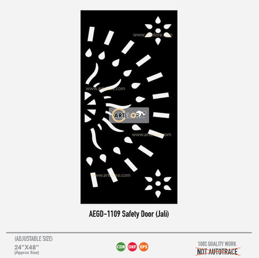 Grill Design Safety Door (Jali) Round