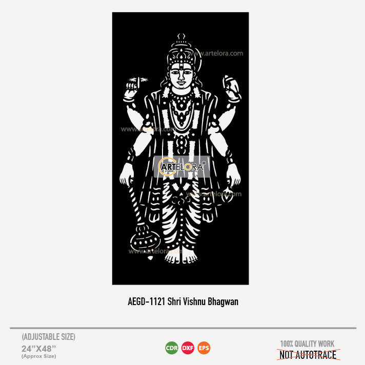 Grill Design Shri Vishnu Bhagwan