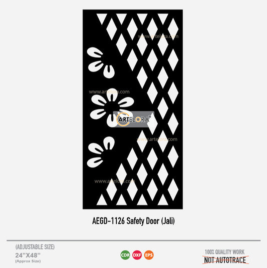 Grill Design Safety Door (Jali) Flower