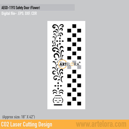 Grill Design Safety Door (Flower)
