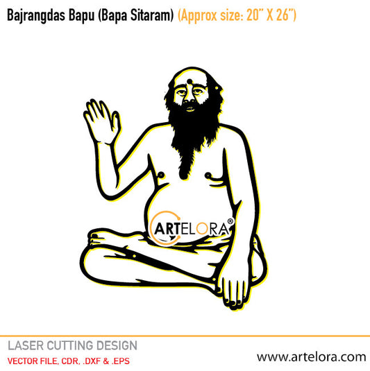 2D Modern Art Bajrangdas Bapu (Bapa Sitaram)