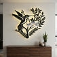 2D Modern Art Floral Heart Bird